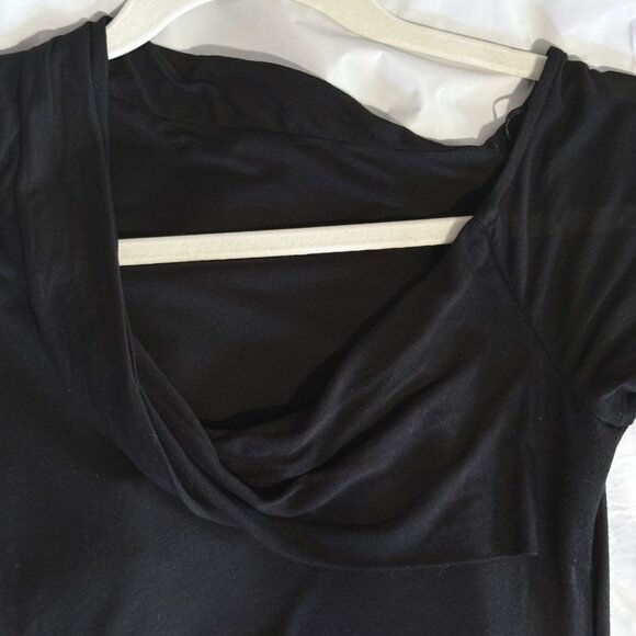 NWT Helmut Lang Little Black Dress With Side Tie Size S Quiet Luxury Minimalist - Picture 4 of 16